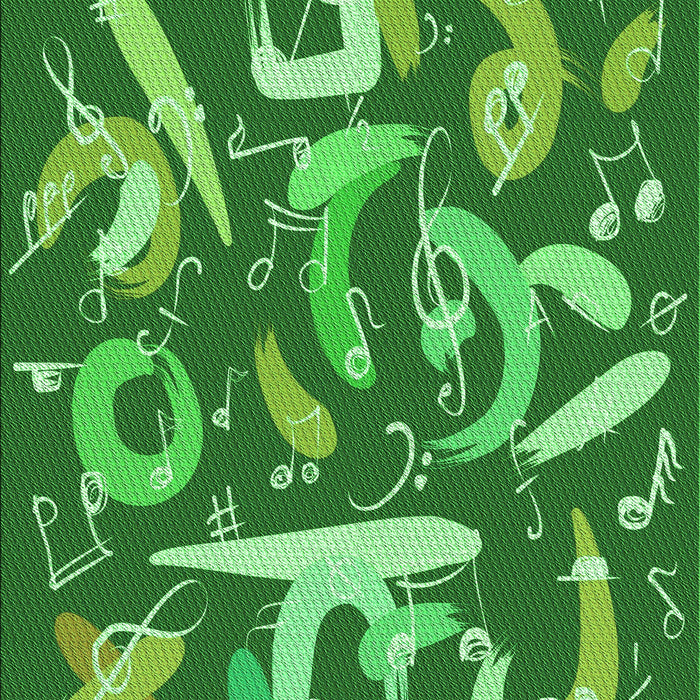 Patterned Green Rug, pat2830grn