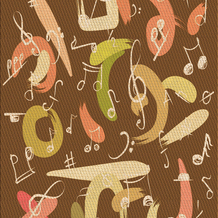 Patterned Saddle Brown Rug, pat2830org