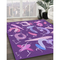 Patterned Purple Rug, pat2830pur