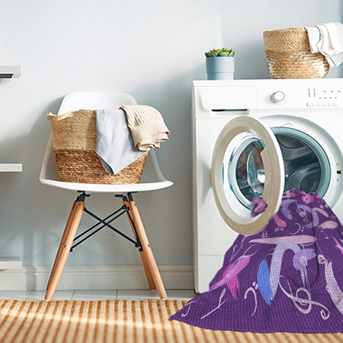 Machine Washable Transitional Purple Rug in a Washing Machine, wshpat2830pur