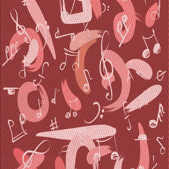 Patterned Red Rug, pat2830rd