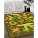 Patterned Dark Bronze Brown Rug in Family Room, pat2830yw