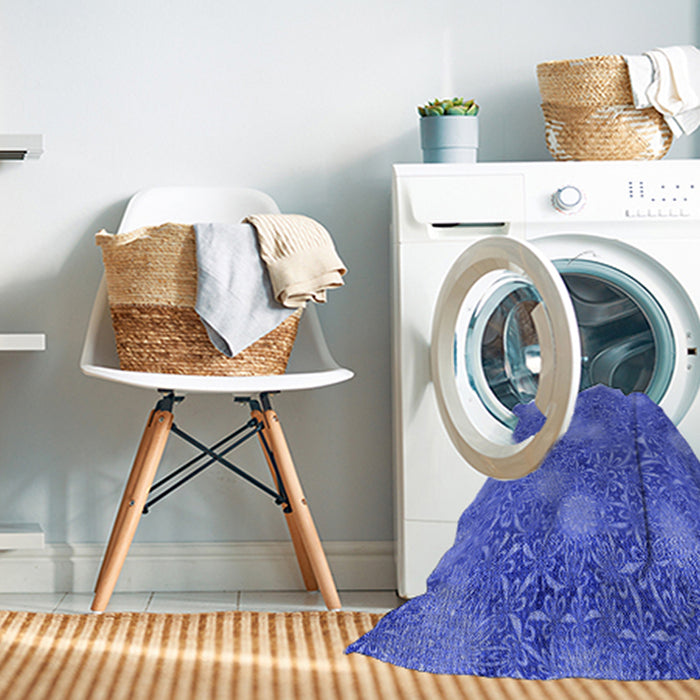 Machine Washable Transitional Sky Blue Rug in a Washing Machine, wshpat2831blu