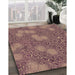 Patterned Light Copper Gold Rug in Family Room, pat2831brn