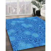 Patterned Blue Rug, pat2831lblu