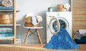 Machine Washable Transitional Blue Rug in a Washing Machine, wshpat2831lblu