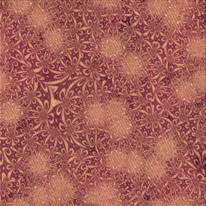 Round Patterned Crimson Red Rug, pat2831org