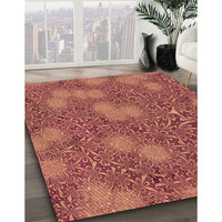 Patterned Crimson Red Rug, pat2831org