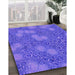 Patterned Purple Mimosa Purple Rug in Family Room, pat2831pur