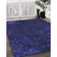 Patterned Night Blue Rug, pat2832blu