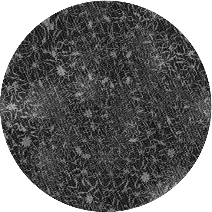 Square Patterned Midnight Gray Rug, pat2832gry