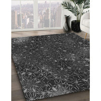 Patterned Midnight Gray Rug, pat2832gry