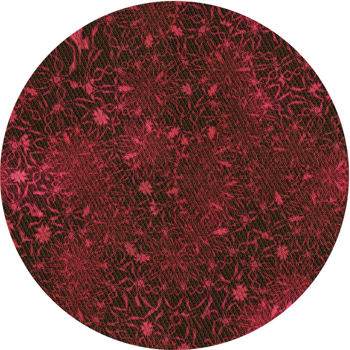 Square Patterned Saffron Red Rug, pat2832org