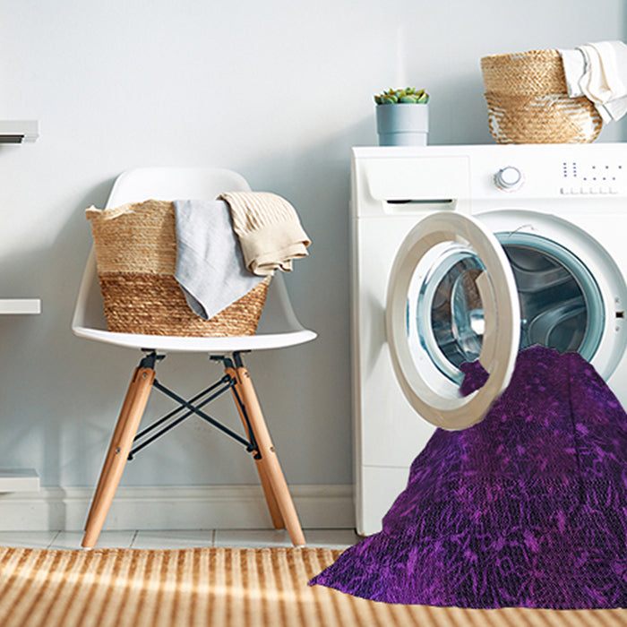 Machine Washable Transitional Deep Purple Rug in a Washing Machine, wshpat2832pur