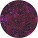 Sideview of Patterned Plum Purple Modern Rug, pat2832