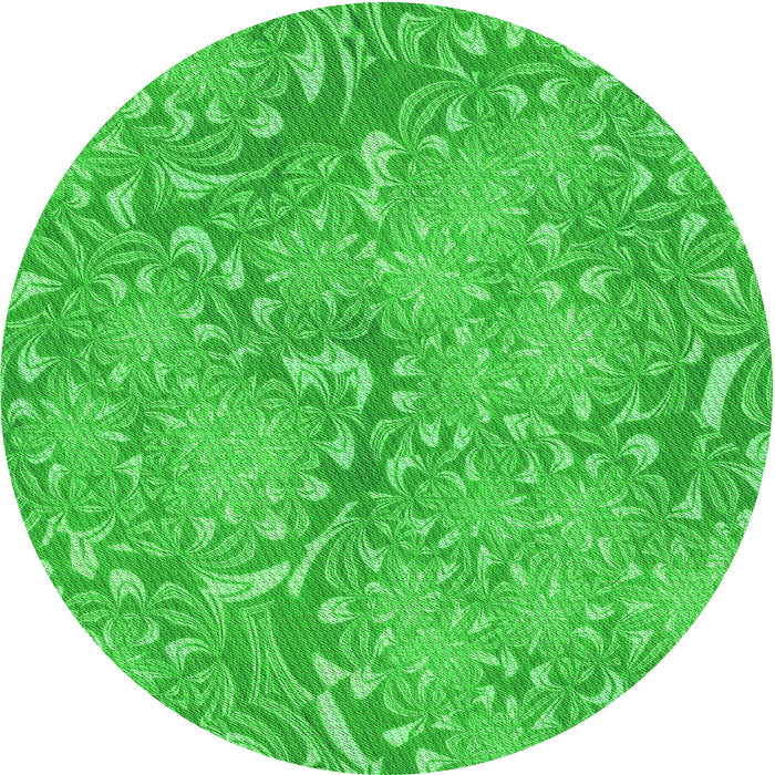 Square Machine Washable Transitional Lime Green Rug in a Living Room, wshpat2833grn