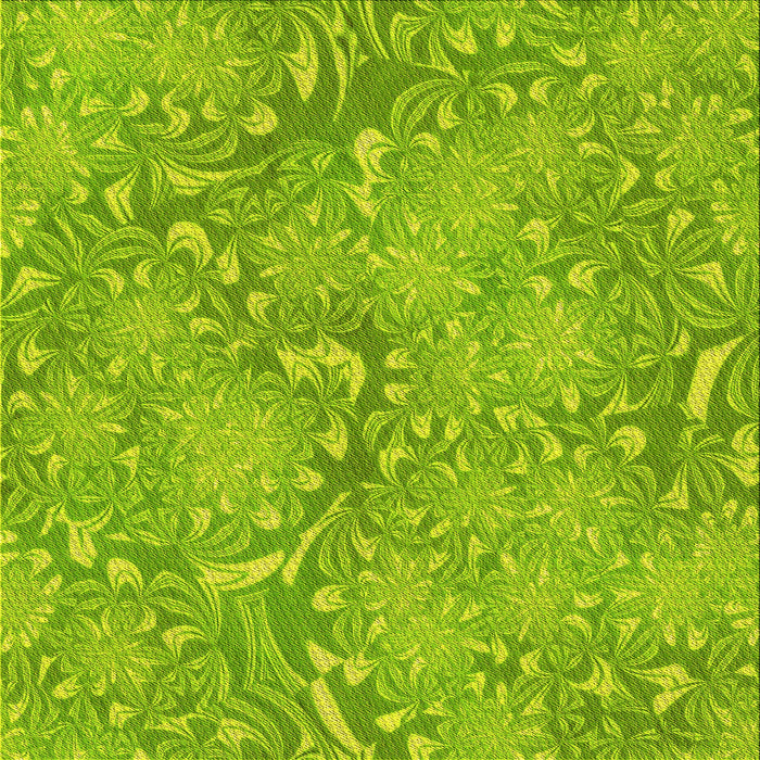 Round Patterned Apple Green Rug, pat2833yw