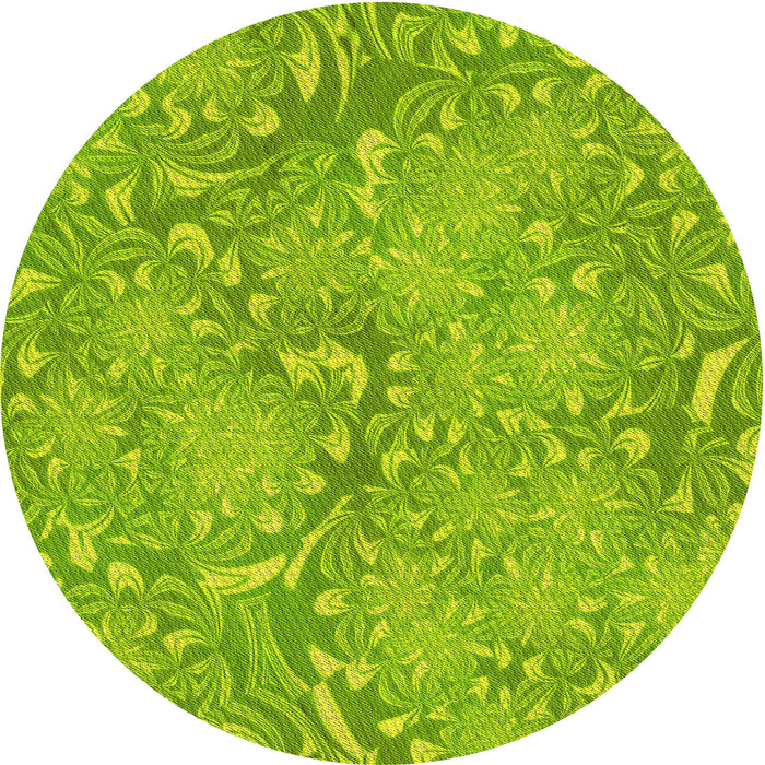 Square Patterned Apple Green Rug, pat2833yw