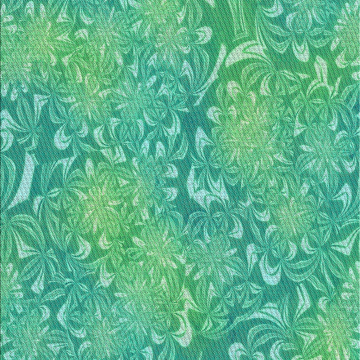Patterned Turquoise Green Novelty Rug, pat2833