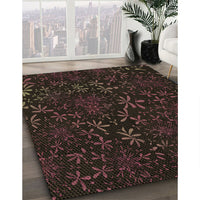 Patterned Midnight Gray Rug, pat2834brn