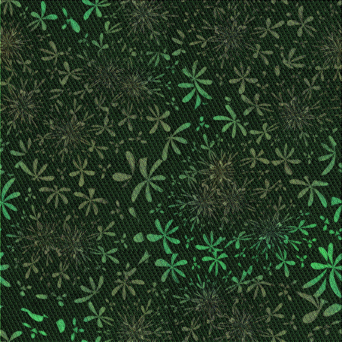 Round Patterned Black Rug, pat2834grn