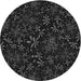 Square Patterned Black Rug, pat2834gry