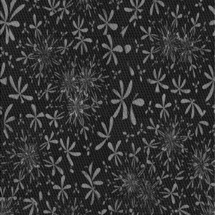 Patterned Black Rug, pat2834gry