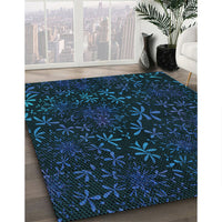 Patterned Blue Rug, pat2834lblu