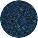 Square Patterned Blue Rug, pat2834lblu