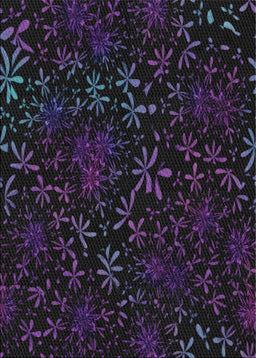 Patterned Purple Navy Blue Novelty Rug, pat2834
