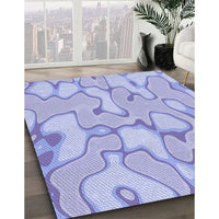 Patterned Purple Rug, pat2835blu