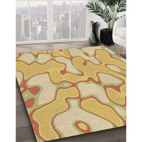 Patterned Orange Rug, pat2835brn