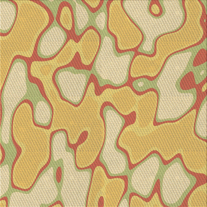 Round Patterned Orange Rug, pat2835brn