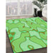 Machine Washable Transitional Green Rug in a Family Room, wshpat2835grn