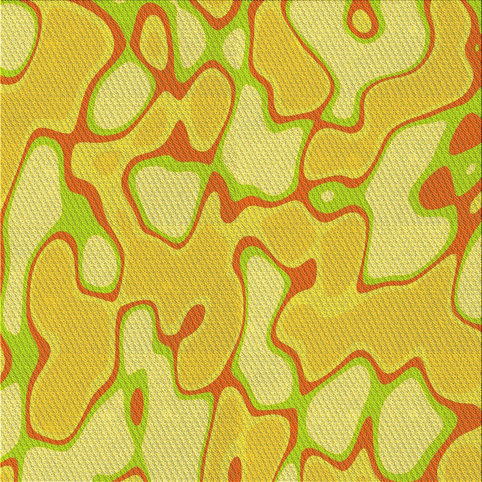 Round Machine Washable Transitional Yellow Rug, wshpat2835yw