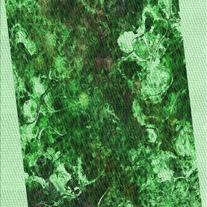 Machine Washable Transitional Deep Emerald Green Rug, wshpat2836grn