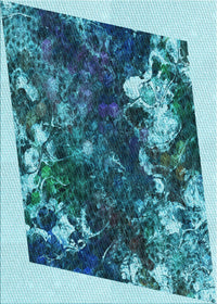 Machine Washable Transitional Teal Green Rug, wshpat2836lblu