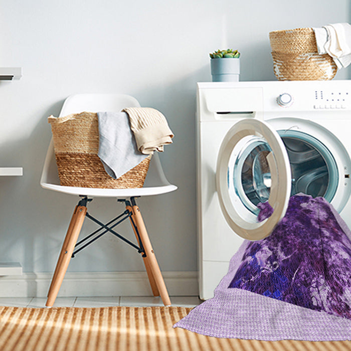 Machine Washable Transitional Bright Purple Rug in a Washing Machine, wshpat2836pur