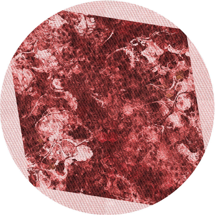 Square Patterned Pastel Pink Rug, pat2836rd