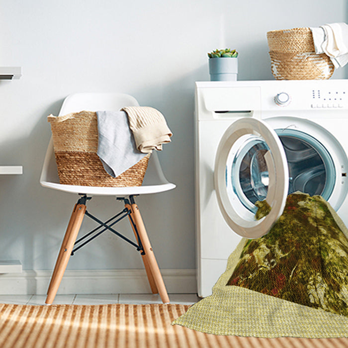 Machine Washable Transitional Dark Bronze Brown Rug in a Washing Machine, wshpat2836yw