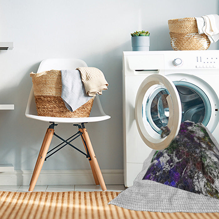 Machine Washable Transitional Silver Gray Rug in a Washing Machine, wshpat2836