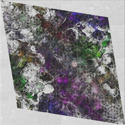 Square Patterned Silver Gray Novelty Rug, pat2836
