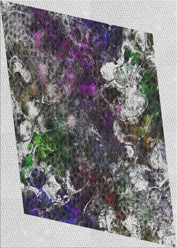 Patterned Silver Gray Novelty Rug, pat2836