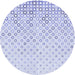 Square Patterned Lavender Blue Rug, pat2837blu