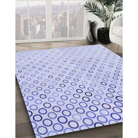 Patterned Lavender Blue Rug, pat2837blu