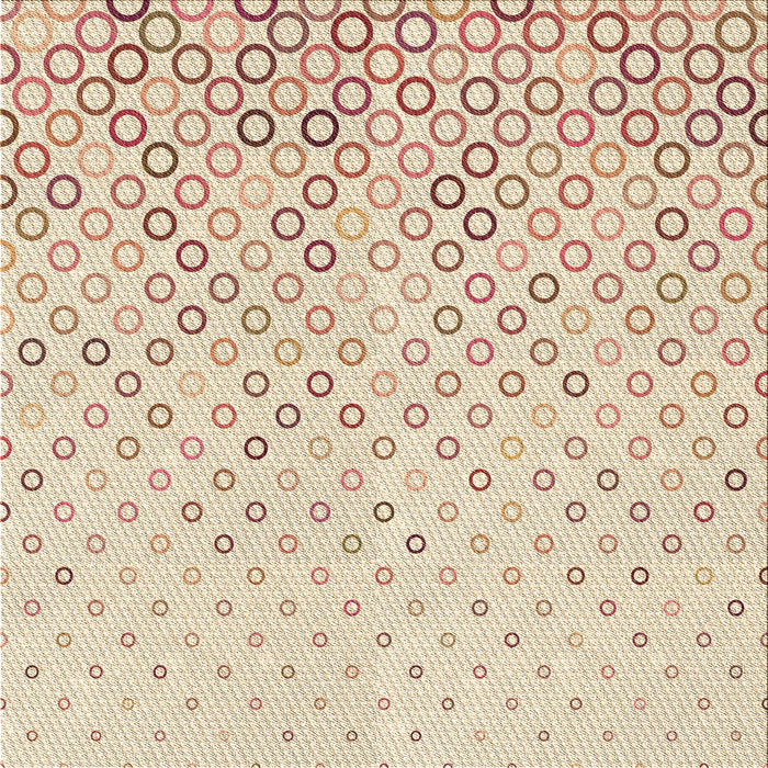 Round Patterned Moccasin Beige Rug, pat2837brn