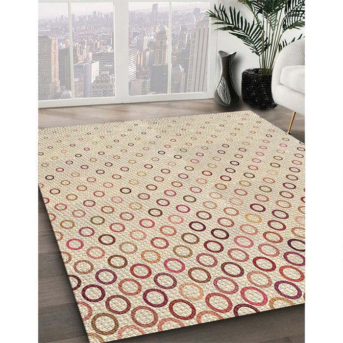 Patterned Moccasin Beige Rug in Family Room, pat2837brn