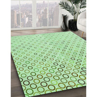 Patterned Mint Green Rug, pat2837grn