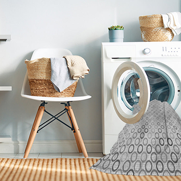 Machine Washable Transitional Platinum Gray Rug in a Washing Machine, wshpat2837gry