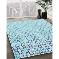 Patterned Iceberg Blue Rug, pat2837lblu